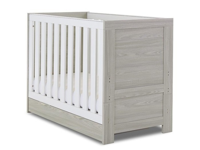 Nika Mini 2 Piece Room Set - Grey Wash & White | Obaby