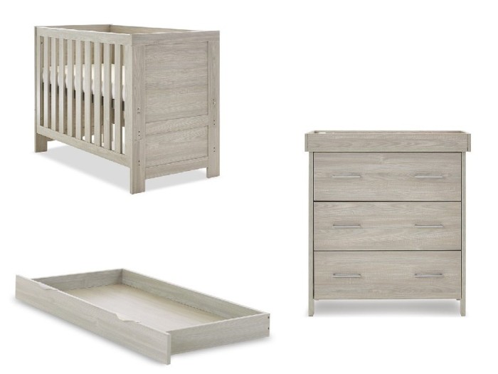 Obaby Nika Mini 2 Piece Room Set - Grey Wash | Baby Snooze