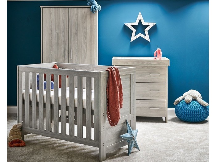 Obaby Nika Mini 3 Piece Room Set - Grey Wash | Baby Snooze