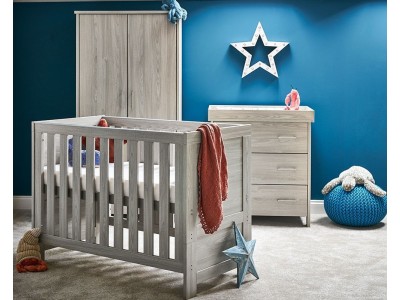 Obaby Nika Mini 3 Piece Room Set - Grey Wash | Baby Snooze