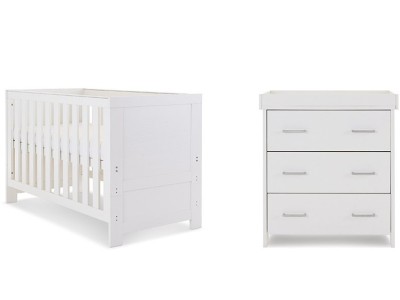 Obaby Nika 2 Piece Room Set - White Wash | Baby Snooze
