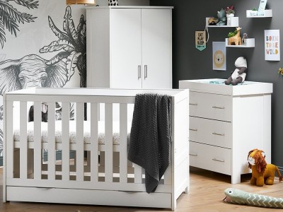 Obaby Nika 3 Piece Room Set - White Wash | Baby Snooze