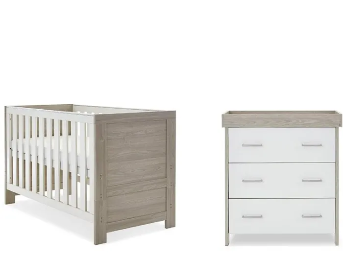 Obaby Nika 2 Piece Room Set - Grey Wash & White