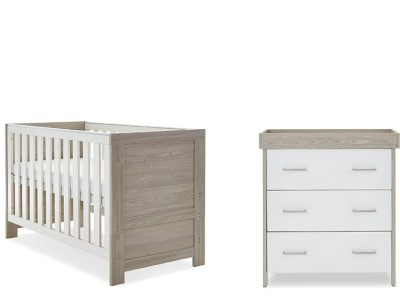 Nika 2 Piece Room Set - Grey Wash & White | Obaby