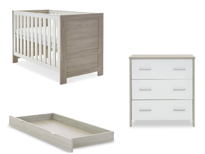 Nika 2 Piece Room Set - Grey Wash & White | Obaby