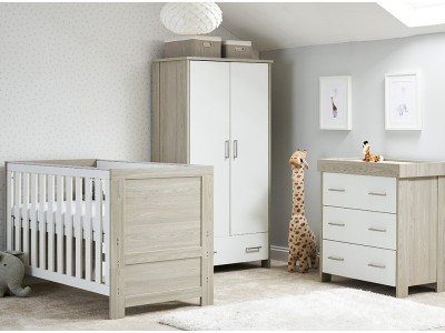 Nika 3 Piece Room Set - Grey Wash & White | Obaby