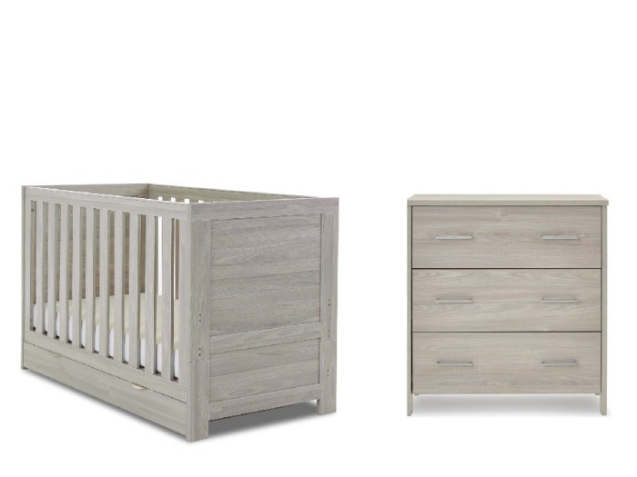Obaby Nika 2 Piece Room Set - Grey Wash | Baby Snooze