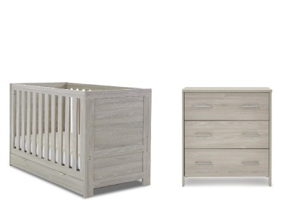 Obaby Nika 2 Piece Room Set - Grey Wash | Baby Snooze