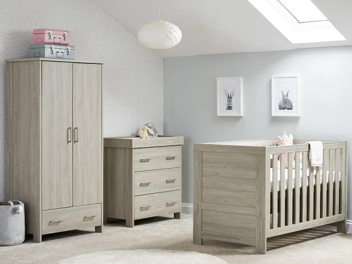 Obaby Nika 3 Piece Room Set - Grey Wash