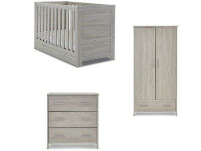Obaby Nika 3 Piece Room Set - Grey Wash | Baby Snooze