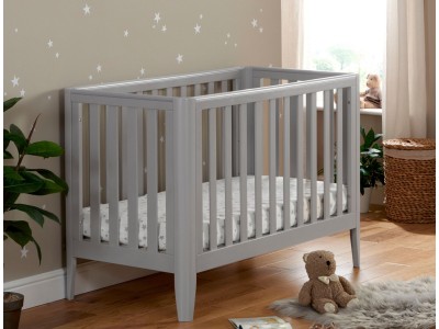 Babymore Iris mini Cot Bed – Grey | Baby Snooze