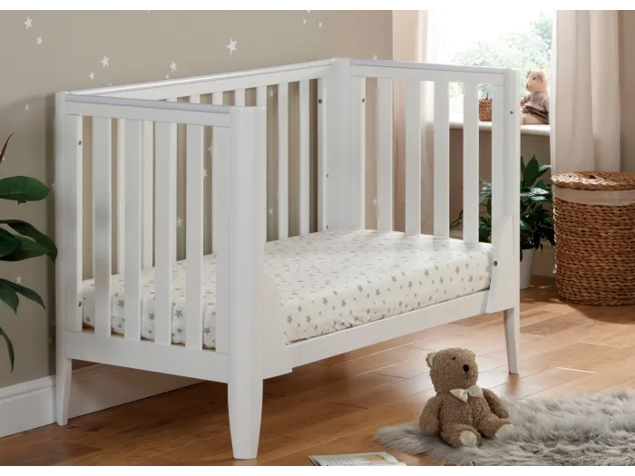 Babymore Iris mini Cot Bed – White