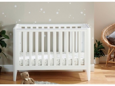Babymore Iris mini Cot Bed – White | Baby Snooze