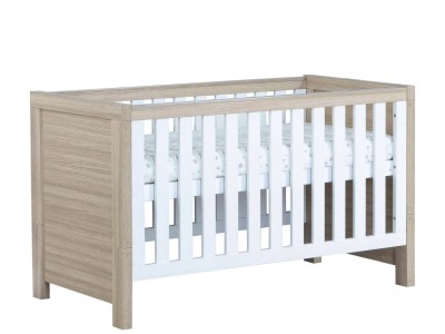 Babymore Luno Cot Bed – Oak White | Baby Snooze