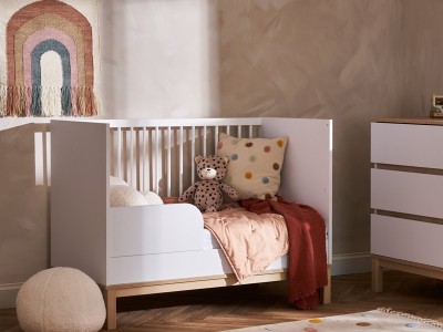 Obaby Astrid Mini Cot Bed - White | Baby Snooze