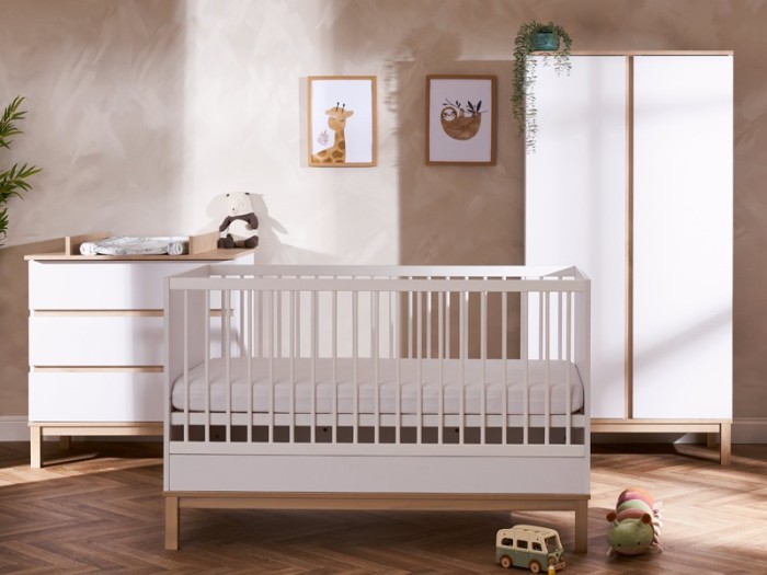 Obaby Astrid 3 Piece Room Set - White | Baby Snooze