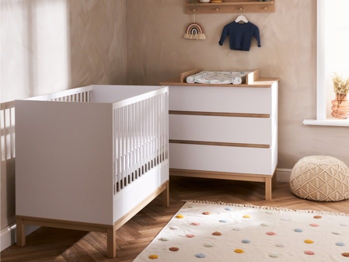 Obaby Astrid Mini 2 Piece Room Set - White | Baby Snooze