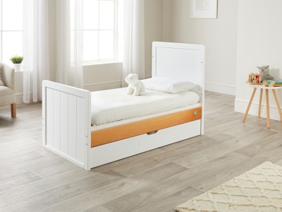 ABI modern cot bed in White/Natural - Clearance | Baby Snooze