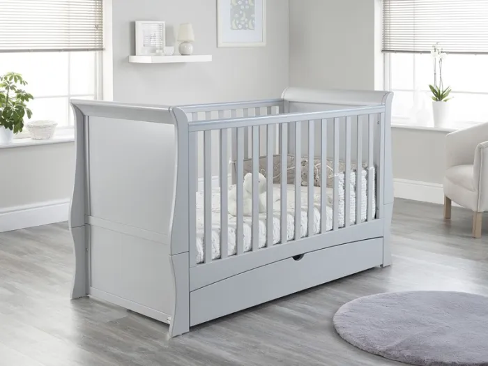 Lillian Grey Sleigh Cot Bed / Toddler Bed