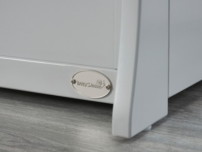 Lillian Sleigh Cot Bed with Drawer in Grey - Clearance