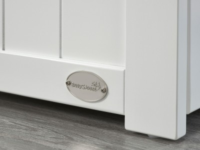 Jo Modern Styled Cot Bed with Drawer - White | Baby Snooze