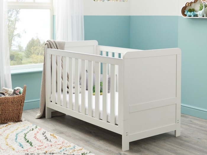 Babymore Caro Cot Bed - White Wash | Baby Snooze