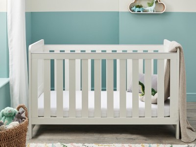 Babymore Caro Cot Bed - White Wash | Baby Snooze