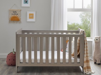 Babymore Caro Cot Bed - Grey Wash | Baby Snooze
