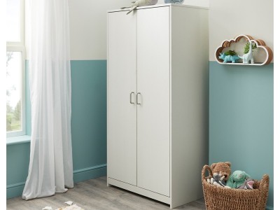 Babymore Caro Wardrobe - White Wash | Baby Snooze