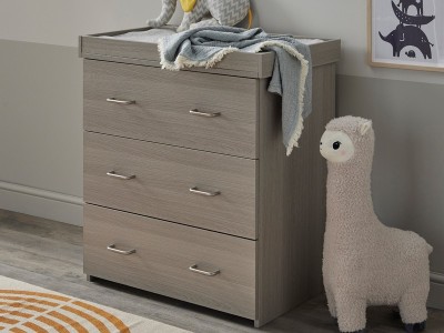 Babymore Caro Chest Changer - Grey Wash | Baby Snooze