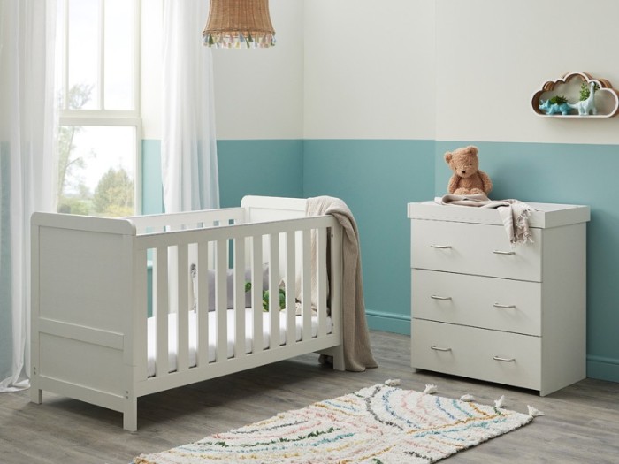 Babymore Caro 2 Piece Room Set - White Wash | Baby Snooze
