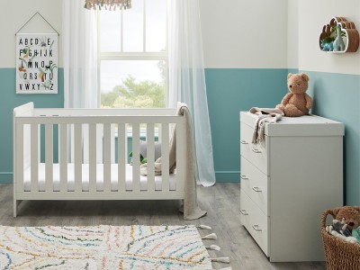 Babymore Caro 2 Piece Room Set - White Wash | Baby Snooze