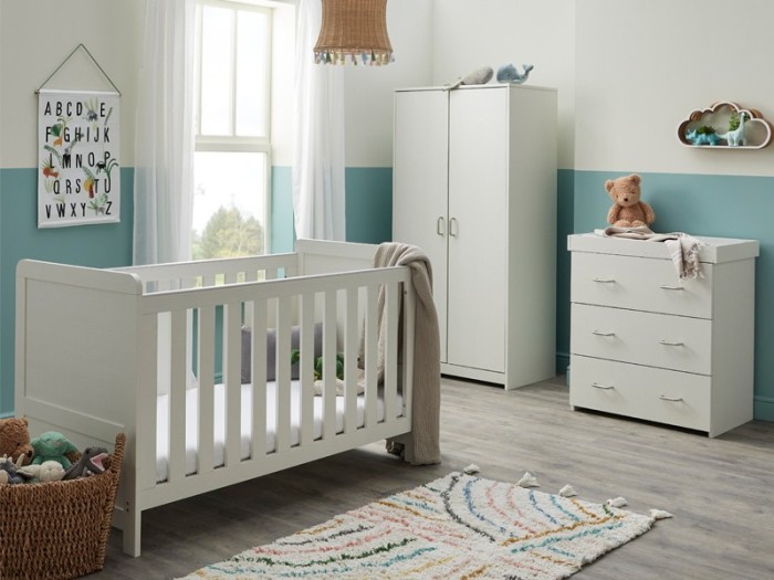 Babymore Caro 3 Piece Room Set - White Wash | Baby Snooze
