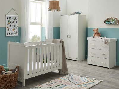 Caro Mini 3 Piece Room Set - White Wash | Babymore
