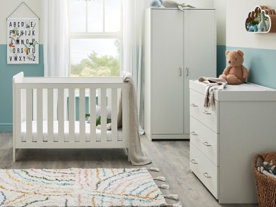 Caro Mini 3 Piece Room Set - White Wash | Babymore