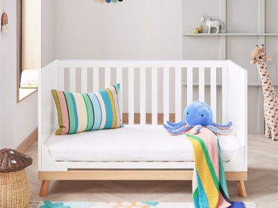 Babymore Mona Cot Bed - White | Baby Snooze