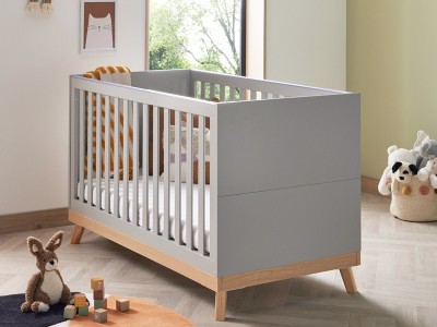 Babymore Mona Cot Bed - Grey | Baby Snooze