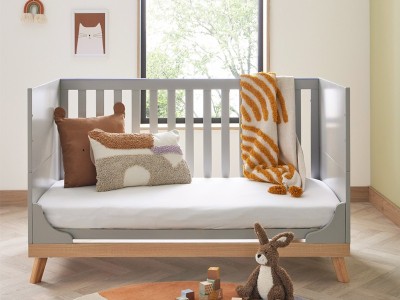Babymore Mona Cot Bed - Grey | Baby Snooze