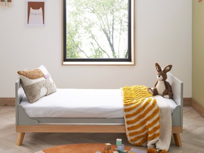 Babymore Mona Cot Bed - Grey | Baby Snooze