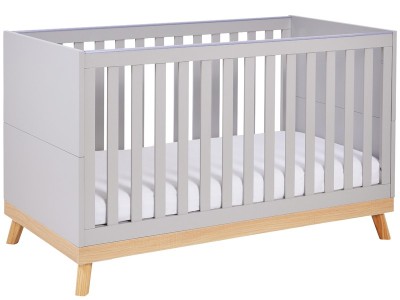 Babymore Mona Cot Bed - Grey | Baby Snooze