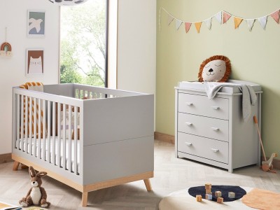 Babymore Mona 2 Piece Room Set - Grey | Baby Snooze