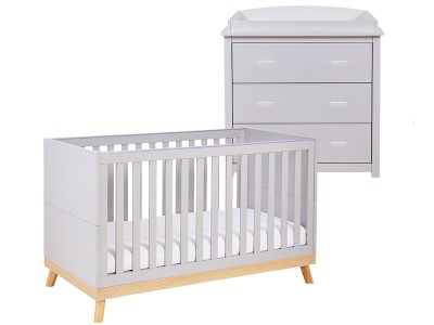 Babymore Mona 2 Piece Room Set - Grey | Baby Snooze