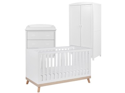 Babymore Mona 3 Piece Room Set - White | Baby Snooze