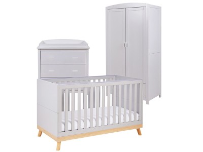 Babymore Mona 3 Piece Room Set - Grey | Baby Snooze
