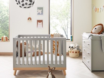 Babymore Mona Mini 2 Piece Room Set - Grey | Baby Snooze