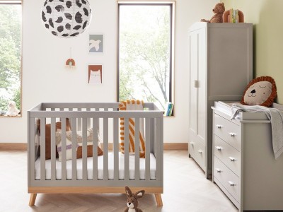 Babymore Mona Mini 3 Piece Room Set - Grey | Baby Snooze