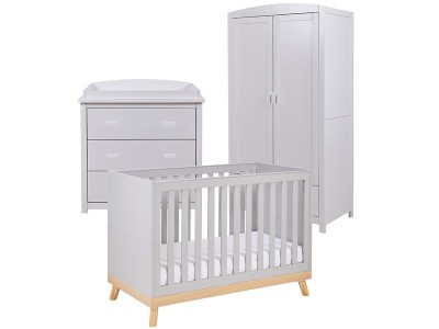 Babymore Mona Mini 3 Piece Room Set - Grey | Baby Snooze