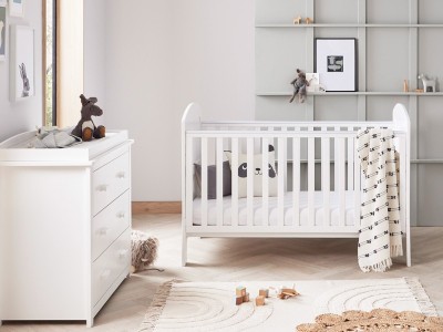 Babymore Aston 2 Piece Room Set - White | Baby Snooze
