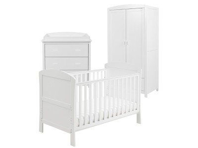 Babymore Aston 3 Piece Room Set - White | Baby Snooze