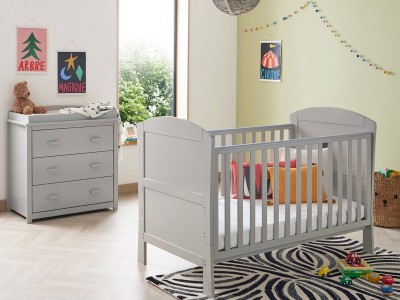 Babymore Aston 2 Piece Room Set - Grey | Baby Snooze